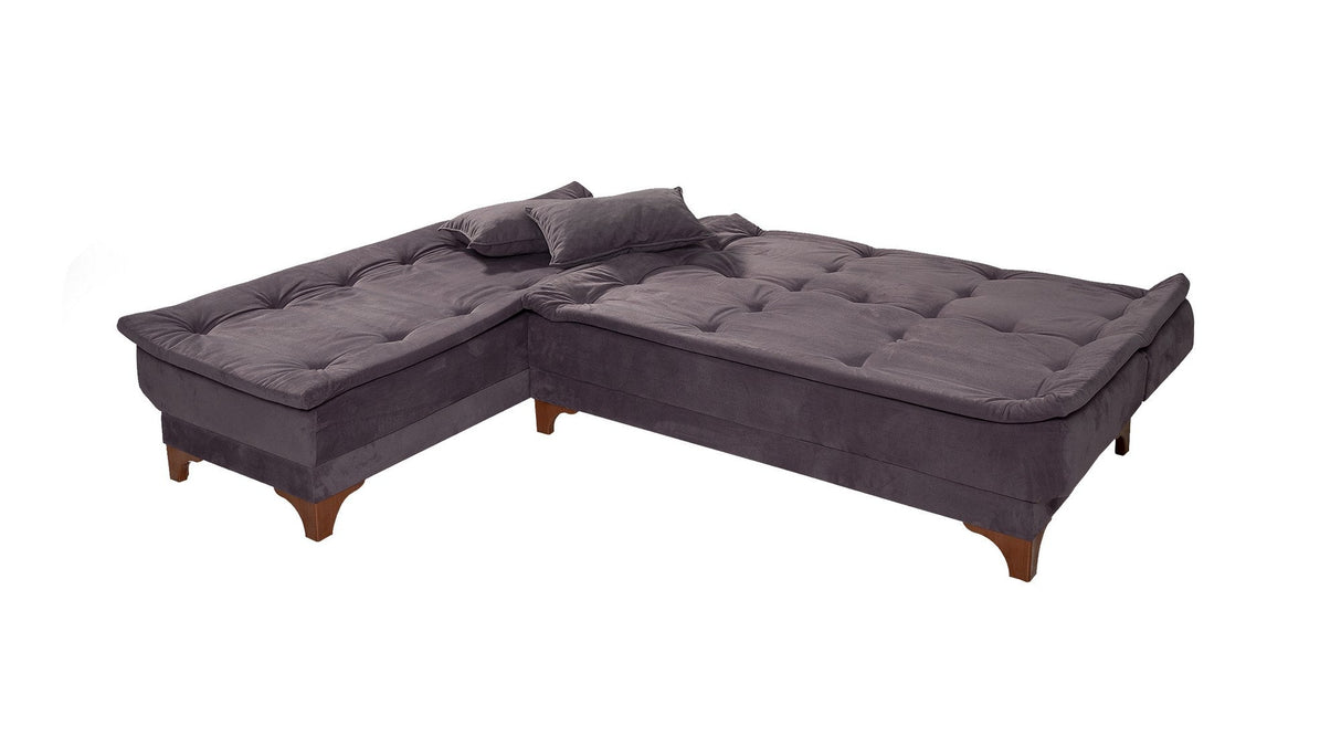 Canapea extensibilă de colț Kelebek Stânga, Diverse culori, 225x160x86 cm - Antracit | SKU: 867UNQ1916 | Canapea extensibilă de colț Kelebek Stânga, 225x160x86 cm, varianta Antracit, produs pentru amenajarea locuinței, disponibil online în România la CasaMob