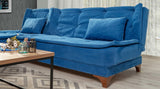 Canapea extensibilă de colț Kelebek Stânga, Diverse culori, 225x160x86 cm - Albastru închis | SKU: 867UNQ1917 | Canapea extensibilă de colț Kelebek Stânga, 225x160x86 cm, varianta Albastru închis, produs pentru amenajarea locuinței, disponibil online în România la CasaMob