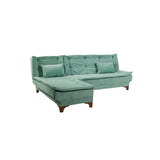 Canapea extensibilă de colț Kelebek Stânga, Diverse culori, 225x160x86 cm - Verde marin | SKU: 867UNQ1919 | Canapea extensibilă de colț Kelebek Stânga, 225x160x86 cm, varianta Verde marin, produs pentru amenajarea locuinței, disponibil online în România la CasaMob