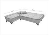 Canapea extensibilă de colț Kelebek Stânga, Diverse culori, 225x160x86 cm - Verde marin | SKU: 867UNQ1919 | Canapea extensibilă de colț Kelebek Stânga, 225x160x86 cm, varianta Verde marin, produs pentru amenajarea locuinței, disponibil online în România la CasaMob