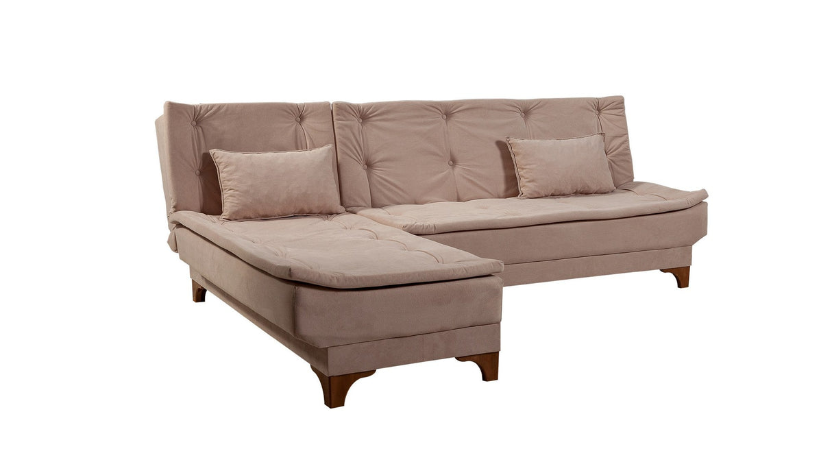 Canapea extensibilă de colț Kelebek Stânga, Diverse culori, 225x160x86 cm - Gri deschis | SKU: 867UNQ1923 | Canapea extensibilă de colț Kelebek Stânga, 225x160x86 cm, varianta Gri deschis, produs pentru amenajarea locuinței, disponibil online în România la CasaMob