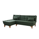 Canapea extensibilă Santo, Colț, Stânga, Diverse culori, 225x85x86 cm - Verde | SKU: 867UNQ1926 | Canapea extensibilă Santo, Colț, Stânga, 225x85x86 cm, varianta Verde, produs pentru amenajarea locuinței, disponibil online în România la CasaMob