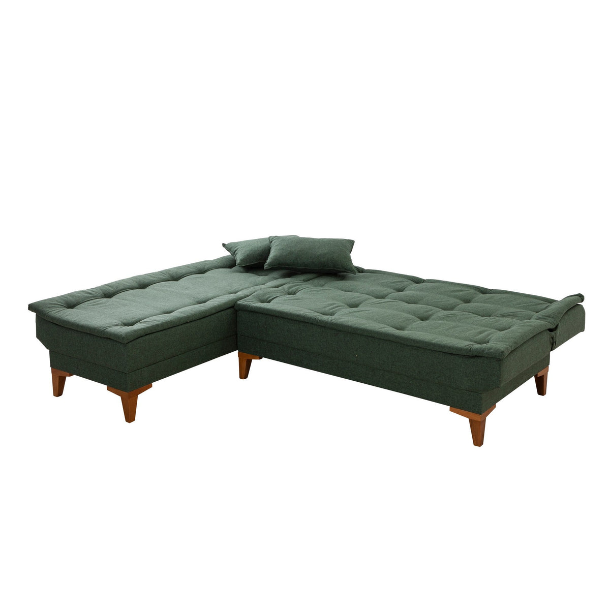 Verde | SKU: 867UNQ1926 | Canapea extensibilă Santo, Colț, Stânga, 225x85x86 cm, varianta Verde, produs pentru amenajarea locuinței, disponibil online în România la CasaMob
