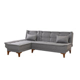 Canapea extensibilă Santo, Colț, Stânga, Diverse culori, 225x85x86 cm - Gri deschis | SKU: 867UNQ1927 | Canapea extensibilă Santo, Colț, Stânga, 225x85x86 cm, varianta Gri deschis, produs pentru amenajarea locuinței, disponibil online în România la CasaMob