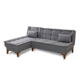 Canapea extensibilă Santo, Colț, Stânga, Diverse culori, 225x85x86 cm - Gri închis | SKU: 867UNQ1928 | Canapea extensibilă Santo, Colț, Stânga, 225x85x86 cm, varianta Gri închis, produs pentru amenajarea locuinței, disponibil online în România la CasaMob