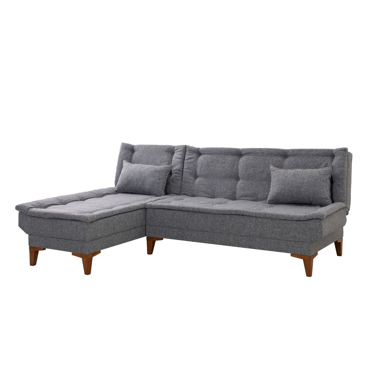 Gri închis | SKU: 867UNQ1928 | Canapea extensibilă Santo, Colț, Stânga, 225x85x86 cm, varianta Gri închis, produs pentru amenajarea locuinței, disponibil online în România la CasaMob