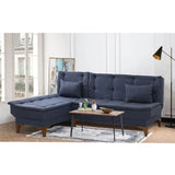 Canapea extensibilă Santo, Colț, Stânga, Diverse culori, 225x85x86 cm - Albastru închis | SKU: 867UNQ1929 | Canapea extensibilă Santo, Colț, Stânga, 225x85x86 cm, varianta Albastru închis, produs pentru amenajarea locuinței, disponibil online în România la CasaMob