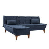 Canapea extensibilă Santo, Colț, Stânga, Diverse culori, 225x85x86 cm - Albastru închis | SKU: 867UNQ1929 | Canapea extensibilă Santo, Colț, Stânga, 225x85x86 cm, varianta Albastru închis, produs pentru amenajarea locuinței, disponibil online în România la CasaMob
