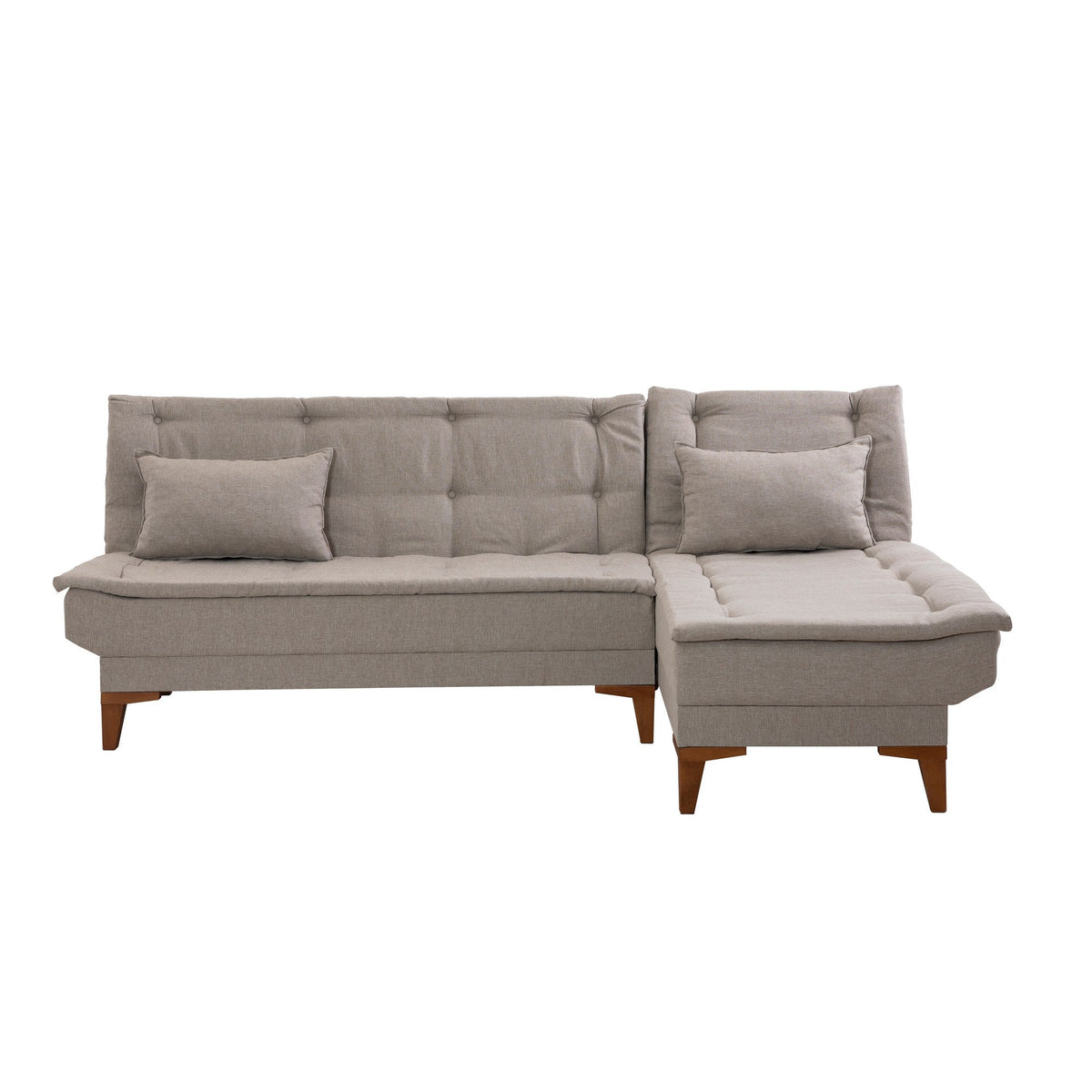 Crem | SKU: 867UNQ1930 | Canapea extensibilă Santo, Colț, Stânga, 225x85x86 cm, varianta Crem, produs pentru amenajarea locuinței, disponibil online în România la CasaMob