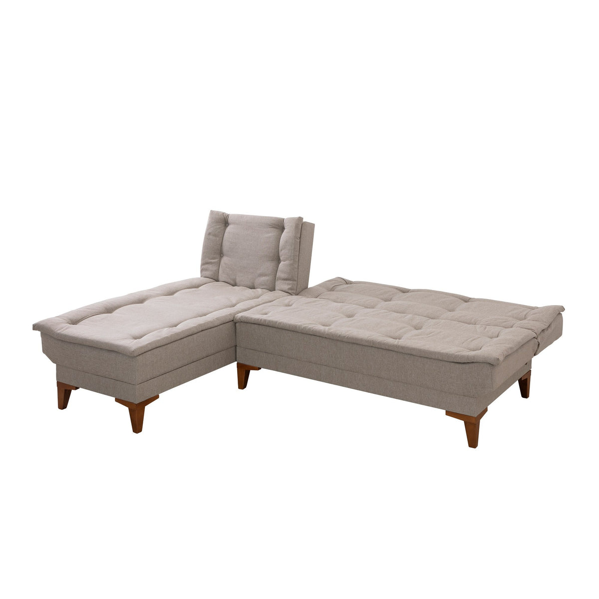 Crem | SKU: 867UNQ1930 | Canapea extensibilă Santo, Colț, Stânga, 225x85x86 cm, varianta Crem, produs pentru amenajarea locuinței, disponibil online în România la CasaMob