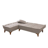 Canapea extensibilă Santo, Colț, Stânga, Diverse culori, 225x85x86 cm - Crem | SKU: 867UNQ1930 | Canapea extensibilă Santo, Colț, Stânga, 225x85x86 cm, varianta Crem, produs pentru amenajarea locuinței, disponibil online în România la CasaMob
