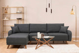 Canapea extensibilă Hera, Colț, Varianta 1, Diverse culori, 237x185x90 cm - Antracit | SKU: 867UNQ1939 | Canapea extensibilă Hera, Colț, Varianta 1, 237x185x90 cm, varianta Antracit, produs pentru amenajarea locuinței, disponibil online în România la CasaMob