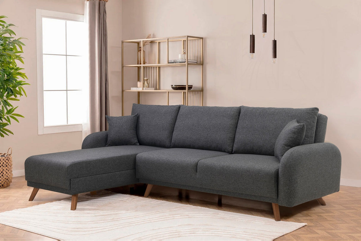 Canapea extensibilă Hera, Colț, Varianta 1, Diverse culori, 237x185x90 cm - Antracit | SKU: 867UNQ1939 | Canapea extensibilă Hera, Colț, Varianta 1, 237x185x90 cm, varianta Antracit, produs pentru amenajarea locuinței, disponibil online în România la CasaMob