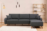 Canapea extensibilă Hera, Colț, Varianta 1, Diverse culori, 237x185x90 cm - Antracit | SKU: 867UNQ1939 | Canapea extensibilă Hera, Colț, Varianta 1, 237x185x90 cm, varianta Antracit, produs pentru amenajarea locuinței, disponibil online în România la CasaMob