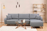 Canapea extensibilă Hera, Colț, Varianta 1, Diverse culori, 237x185x90 cm - Gri deschis | SKU: 867UNQ1941 | Canapea extensibilă Hera, Colț, Varianta 1, 237x185x90 cm, varianta Gri deschis, produs pentru amenajarea locuinței, disponibil online în România la CasaMob