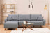 Gri deschis | SKU: 867UNQ1942 | Canapea extensibilă Hera, Colț, Varianta 2, 237x185x90 cm, varianta Gri deschis, produs pentru amenajarea locuinței, disponibil online în România la CasaMob