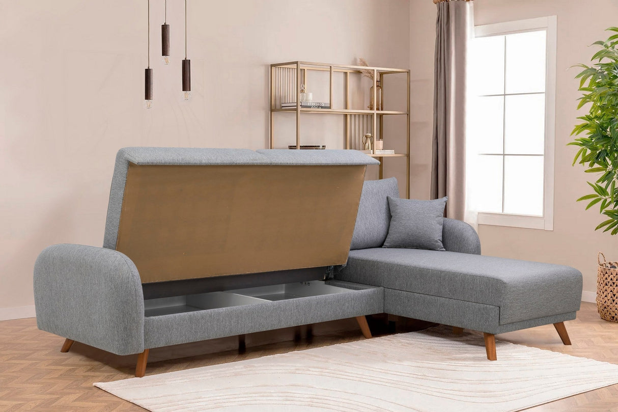 Canapea extensibilă Hera, Colț, Varianta 2, Diverse culori, 237x185x90 cm - Gri deschis | SKU: 867UNQ1942 | Canapea extensibilă Hera, Colț, Varianta 2, 237x185x90 cm, varianta Gri deschis, produs pentru amenajarea locuinței, disponibil online în România la CasaMob