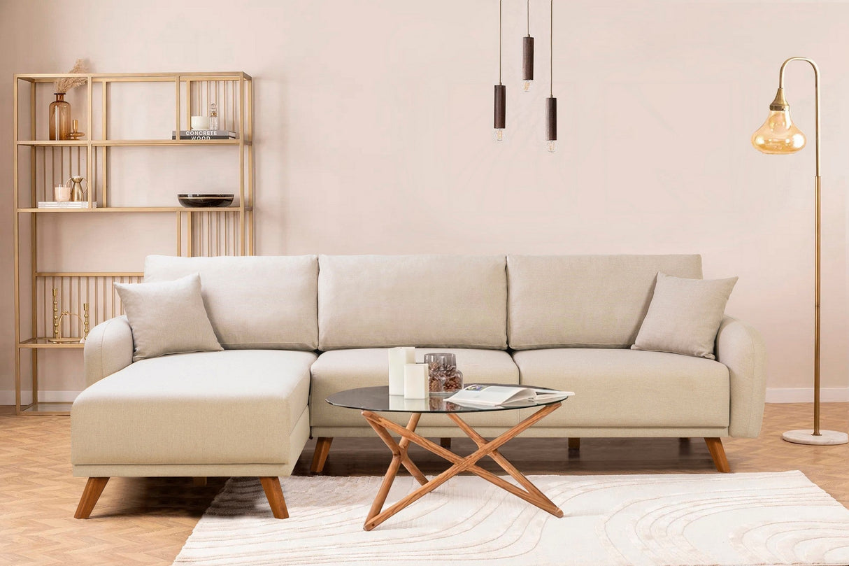 Canapea extensibilă Hera, Colț, Varianta 1, Diverse culori, 237x185x90 cm - Crem | SKU: 867UNQ1943 | Canapea extensibilă Hera, Colț, Varianta 1, 237x185x90 cm, varianta Crem, produs pentru amenajarea locuinței, disponibil online în România la CasaMob