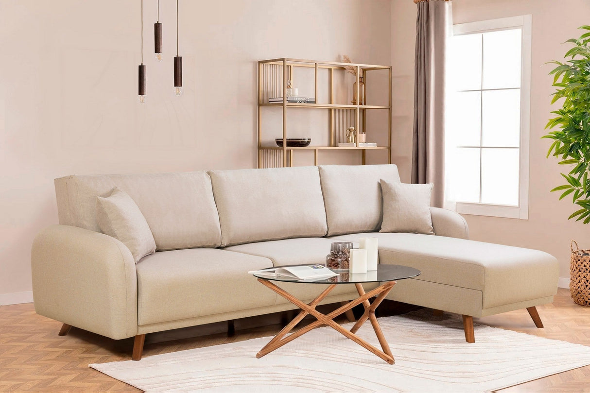 Canapea extensibilă Hera, Colț, Varianta 2, Diverse culori, 237x185x90 cm - Crem | SKU: 867UNQ1944 | Canapea extensibilă Hera, Colț, Varianta 2, 237x185x90 cm, varianta Crem, produs pentru amenajarea locuinței, disponibil online în România la CasaMob