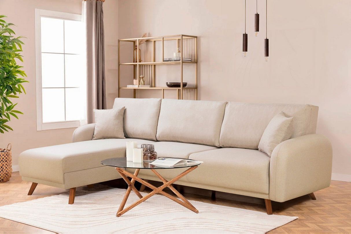Canapea extensibilă Hera, Colț, Varianta 2, Diverse culori, 237x185x90 cm - Crem | SKU: 867UNQ1944 | Canapea extensibilă Hera, Colț, Varianta 2, 237x185x90 cm, varianta Crem, produs pentru amenajarea locuinței, disponibil online în România la CasaMob