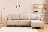 Canapea extensibilă Hera, Colț, Varianta 2, Diverse culori, 237x185x90 cm - Crem | SKU: 867UNQ1944 | Canapea extensibilă Hera, Colț, Varianta 2, 237x185x90 cm, varianta Crem, produs pentru amenajarea locuinței, disponibil online în România la CasaMob
