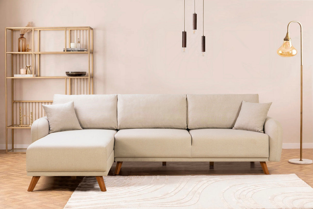Canapea extensibilă Hera, Colț, Varianta 2, Diverse culori, 237x185x90 cm - Crem | SKU: 867UNQ1944 | Canapea extensibilă Hera, Colț, Varianta 2, 237x185x90 cm, varianta Crem, produs pentru amenajarea locuinței, disponibil online în România la CasaMob