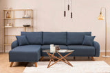 Canapea extensibilă Hera, Colț, Varianta 2, Diverse culori, 237x185x90 cm - Albastru închis | SKU: 867UNQ1946 | Canapea extensibilă Hera, Colț, Varianta 2, 237x185x90 cm, varianta Albastru închis, produs pentru amenajarea locuinței, disponibil online în România la CasaMob