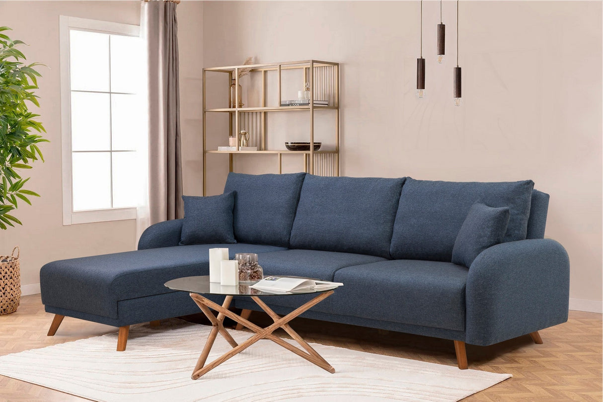 Canapea extensibilă Hera, Colț, Varianta 2, Diverse culori, 237x185x90 cm - Albastru închis | SKU: 867UNQ1946 | Canapea extensibilă Hera, Colț, Varianta 2, 237x185x90 cm, varianta Albastru închis, produs pentru amenajarea locuinței, disponibil online în România la CasaMob