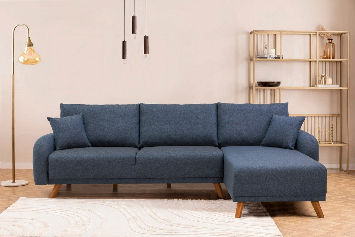 Albastru închis | SKU: 867UNQ1946 | Canapea extensibilă Hera, Colț, Varianta 2, 237x185x90 cm, varianta Albastru închis, produs pentru amenajarea locuinței, disponibil online în România la CasaMob