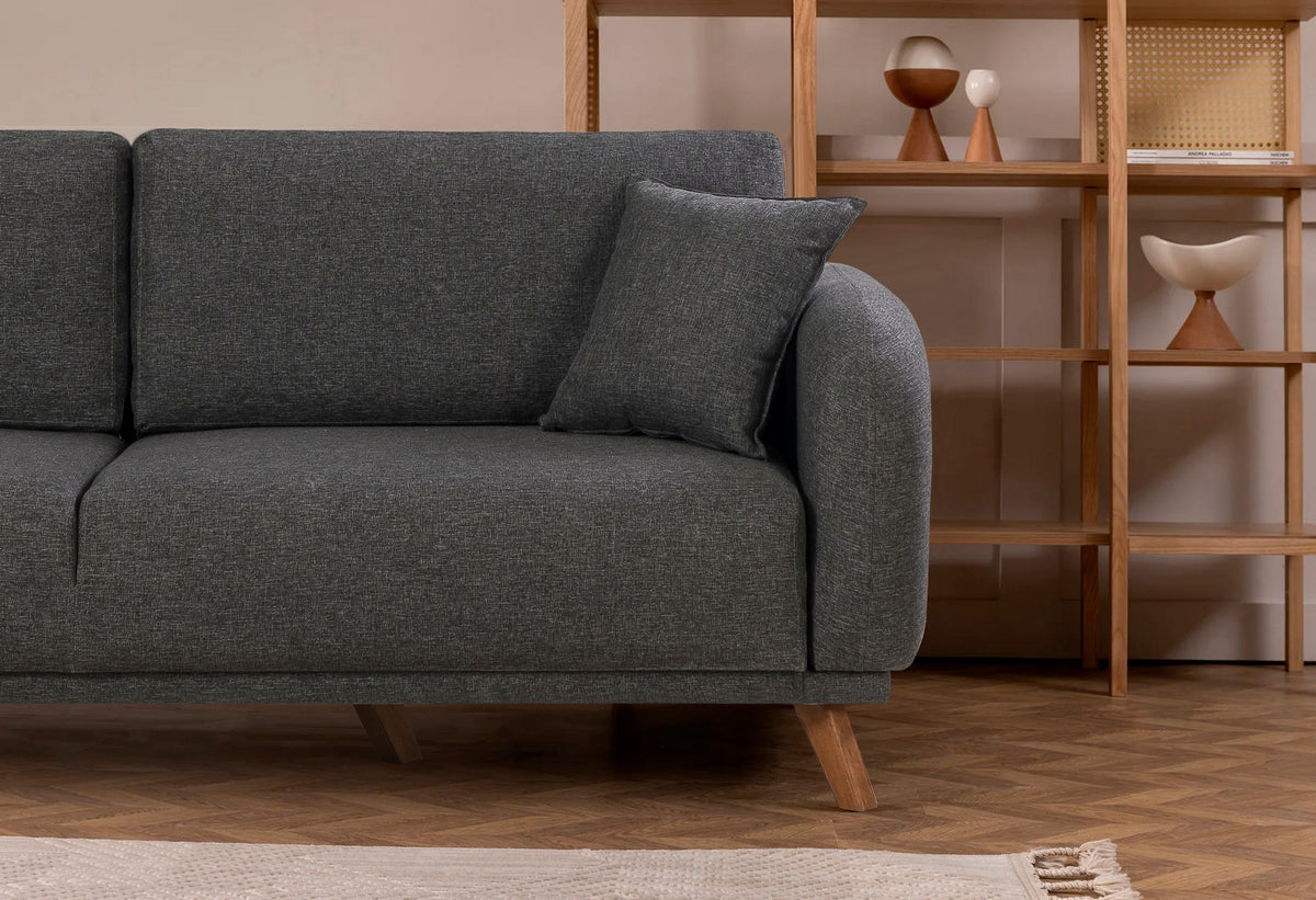 Antracit | SKU: 867UNQ1947 | Canapea extensibilă Hera, 3 locuri, 237x98x90 cm, varianta Antracit, produs pentru amenajarea locuinței, disponibil online în România la CasaMob