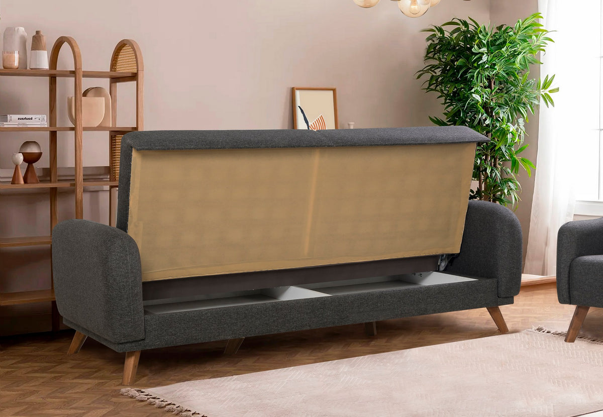 Antracit | SKU: 867UNQ1947 | Canapea extensibilă Hera, 3 locuri, 237x98x90 cm, varianta Antracit, produs pentru amenajarea locuinței, disponibil online în România la CasaMob