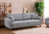 Canapea extensibilă Hera, 3 locuri, Diverse culori, 237x98x90 cm - Gri deschis | SKU: 867UNQ1948 | Canapea extensibilă Hera, 3 locuri, 237x98x90 cm, varianta Gri deschis, produs pentru amenajarea locuinței, disponibil online în România la CasaMob