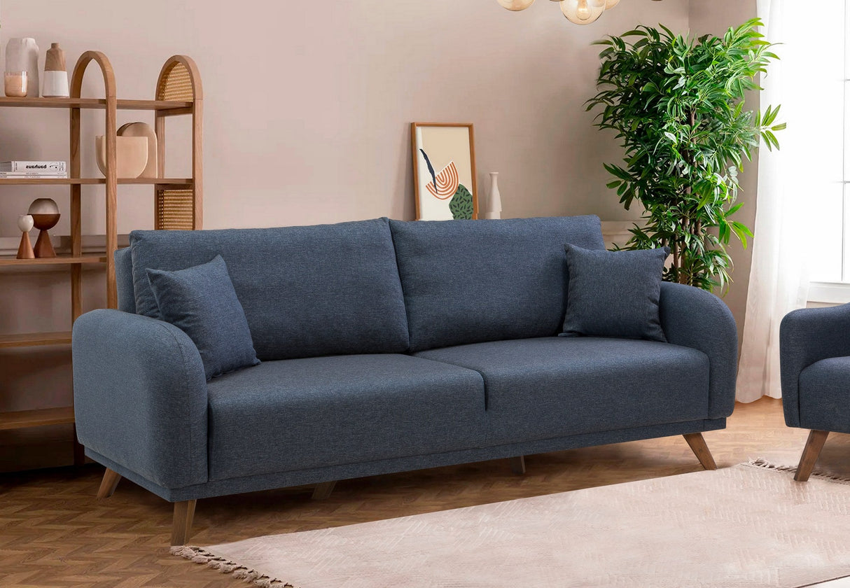 Canapea extensibilă Hera, 3 locuri, Diverse culori, 237x98x90 cm - Albastru închis | SKU: 867UNQ1950 | Canapea extensibilă Hera, 3 locuri, 237x98x90 cm, varianta Albastru închis, produs pentru amenajarea locuinței, disponibil online în România la CasaMob