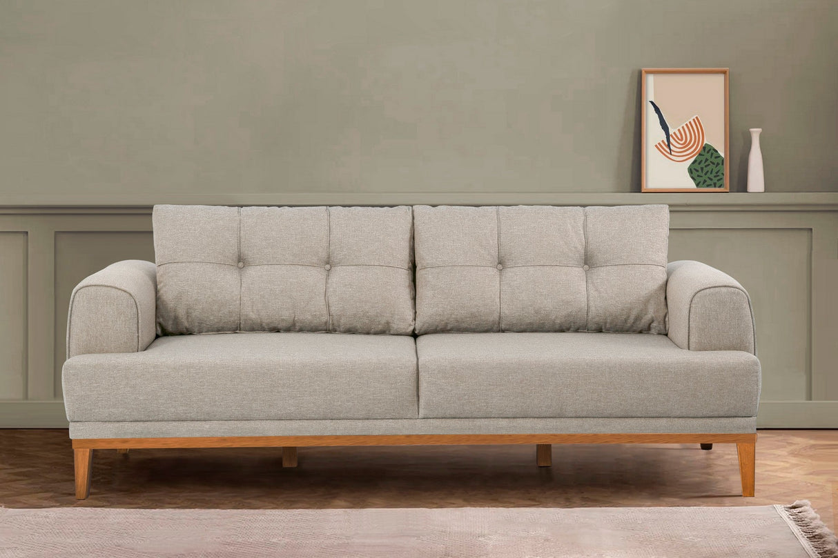 Canapea fixă 3 locuri Vina 3, Diverse culori, 223x94x82 cm - Crem - Pin atlantic | SKU: 867UNQ2205 | Canapea fixă 3 locuri Vina 3, 223x94x82 cm, varianta Crem - Pin atlantic, produs pentru amenajarea locuinței, disponibil online în România la CasaMob