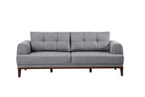Canapea fixă 3 locuri Vina 3, Diverse culori, 223x94x82 cm - Gri - Nuc | SKU: 867UNQ2207 | Canapea fixă 3 locuri Vina 3, 223x94x82 cm, varianta Gri - Nuc, produs pentru amenajarea locuinței, disponibil online în România la CasaMob