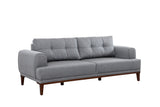 Canapea fixă 3 locuri Vina 3, Diverse culori, 223x94x82 cm - Gri - Nuc | SKU: 867UNQ2207 | Canapea fixă 3 locuri Vina 3, 223x94x82 cm, varianta Gri - Nuc, produs pentru amenajarea locuinței, disponibil online în România la CasaMob