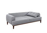 Canapea fixă 3 locuri Vina 3, Diverse culori, 223x94x82 cm - Gri - Nuc | SKU: 867UNQ2207 | Canapea fixă 3 locuri Vina 3, 223x94x82 cm, varianta Gri - Nuc, produs pentru amenajarea locuinței, disponibil online în România la CasaMob