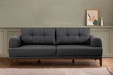 Canapea fixă 3 locuri Vina 3, Diverse culori, 223x94x82 cm - Antracit - Nuc | SKU: 867UNQ2208 | Canapea fixă 3 locuri Vina 3, 223x94x82 cm, varianta Antracit - Nuc, produs pentru amenajarea locuinței, disponibil online în România la CasaMob