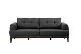 Canapea fixă 3 locuri Vina 3, Diverse culori, 223x94x82 cm - Antracit - Nuc | SKU: 867UNQ2208 | Canapea fixă 3 locuri Vina 3, 223x94x82 cm, varianta Antracit - Nuc, produs pentru amenajarea locuinței, disponibil online în România la CasaMob