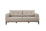 Canapea fixă 3 locuri Vina 3, Diverse culori, 223x94x82 cm - Crem - Nuc | SKU: 867UNQ2209 | Canapea fixă 3 locuri Vina 3, 223x94x82 cm, varianta Crem - Nuc, produs pentru amenajarea locuinței, disponibil online în România la CasaMob