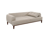Canapea fixă 3 locuri Vina 3, Diverse culori, 223x94x82 cm - Crem - Nuc | SKU: 867UNQ2209 | Canapea fixă 3 locuri Vina 3, 223x94x82 cm, varianta Crem - Nuc, produs pentru amenajarea locuinței, disponibil online în România la CasaMob