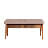 Masă extensibilă cu scaune 5 bucăți Vina Walnut Stone, Nuc - Stone, 130x80x77 cm