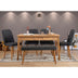 Masă cu scaune 6 bucăți Costa Atlantic Anthracite, Pin atlantic - Antracit, 120x75x77 cm, SKU 869VEL5196, imagine 1