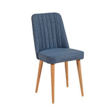 Masă extensibilă cu scaune 6 bucăți Santiago 1048 - 2 AB, Pin atlantic - Bleumarin, 120x75x77 cm