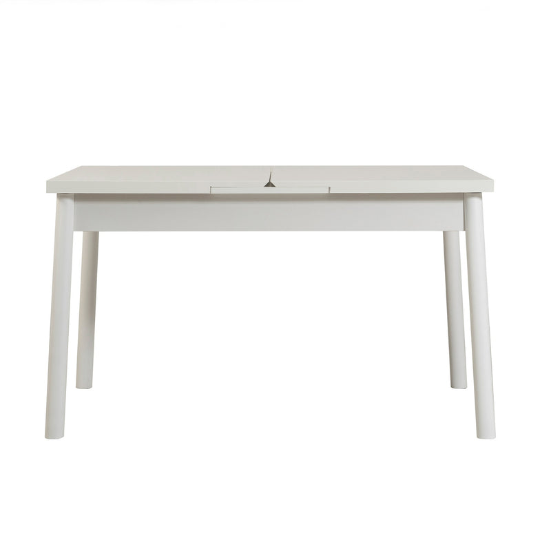 Masă extensibilă cu scaune 6 bucăți Santiago White Antracite, Alb - Antracit, 120x75x77 cm, SKU 869VEL5264, imagine 3