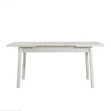 Masă extensibilă cu scaune 5 bucăți Santiago White Stone V2, Alb - Stone, 120x75x77 cm