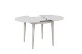 Masă dining extensibilă Vina 139, Alb, 100x100x75 cm