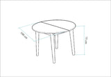Masă dining extensibilă Vina 139, Alb, 100x100x75 cm