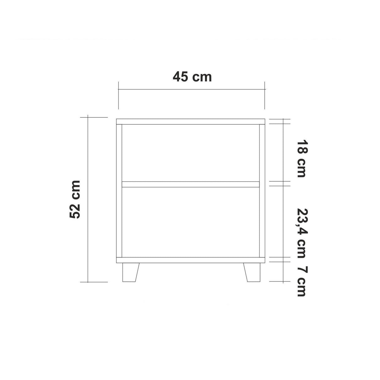 Noptieră Alfa, Diverse culori, 45x40x52 cm - Pin atlantic | SKU: 869VEL3519 | Noptieră Alfa, 45x40x52 cm, varianta Pin atlantic, produs pentru amenajarea locuinței, disponibil online în România la CasaMob