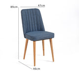 Scaun Vina Sandalye, Diverse culori, Diverse dimensiuni - Pin atlantic - Albastru închis - 47x46x89 cm | SKU: 869VEL5114 | Scaun Vina Sandalye, varianta Pin atlantic - Albastru închis - 47x46x89 cm, produs pentru amenajarea locuinței, disponibil online în România la CasaMob